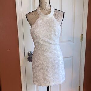 3D Floral Halter Dress White by 12th Tribe sz Small
